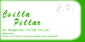 csilla pillar business card