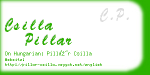 csilla pillar business card